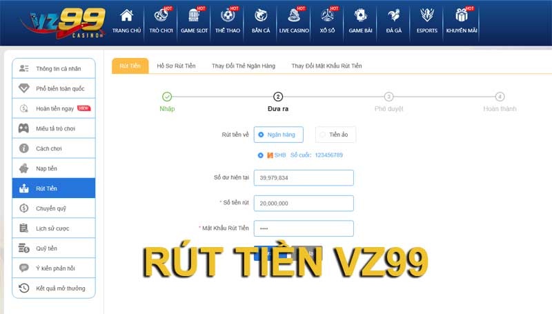 Rút tiền VZ99