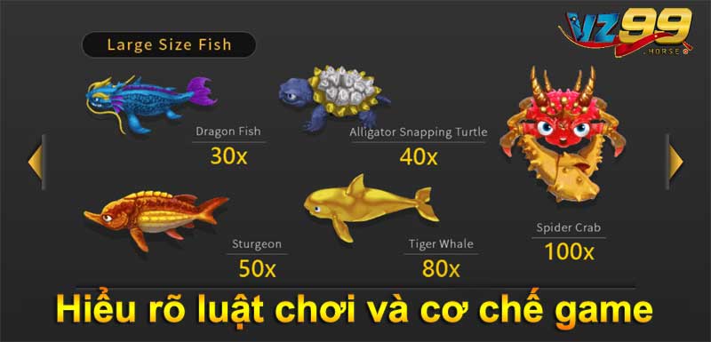 Hiểu rõ luật chơi và cơ chế trò chơi bắn cá VZ99